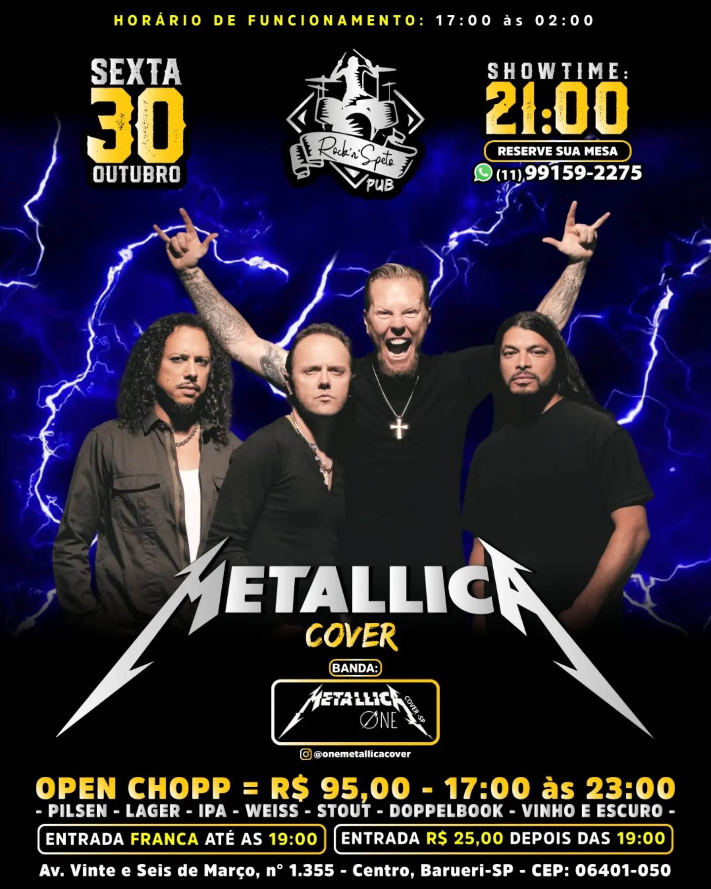 Metallica Cover com a banda One Metallica Cover