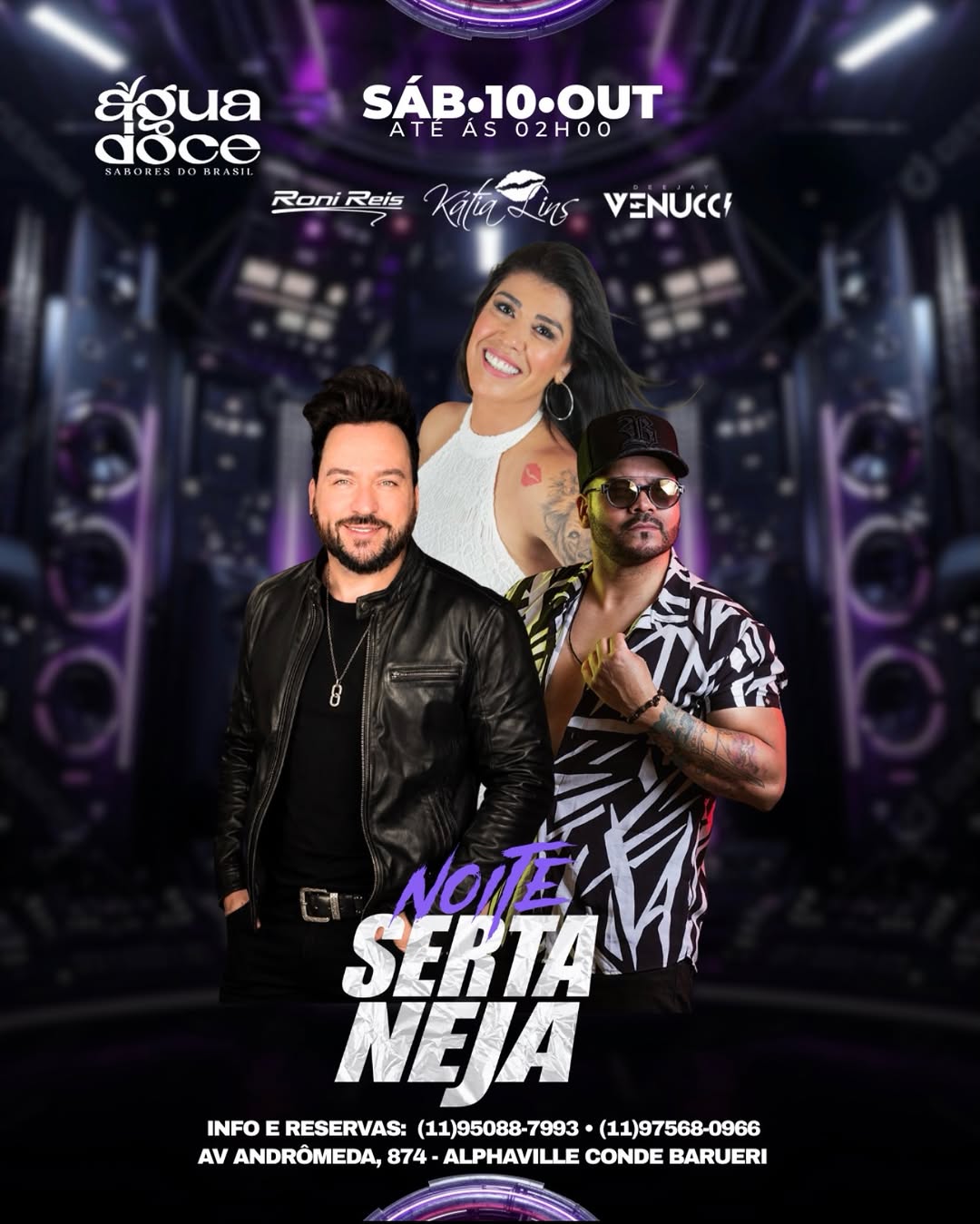 Noite Sertaneja com Roni Reis, DJ Venucci e Kátia Lins