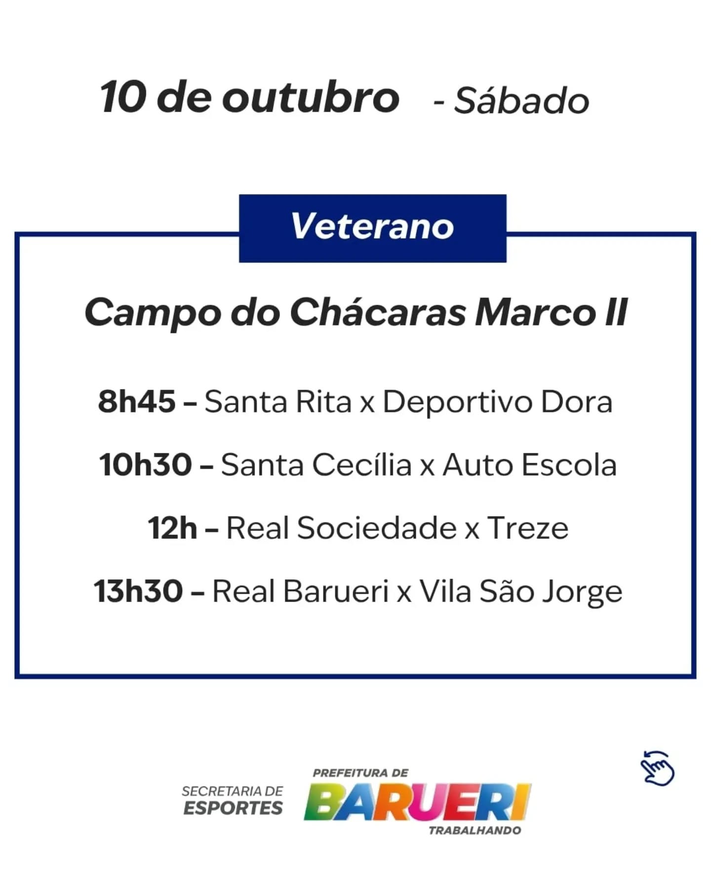 Taça Barueri 2026 - Jogos da Semana (Veterano)