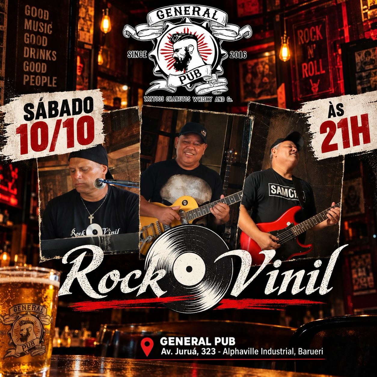Show Banda Rock Vinil no General Pub