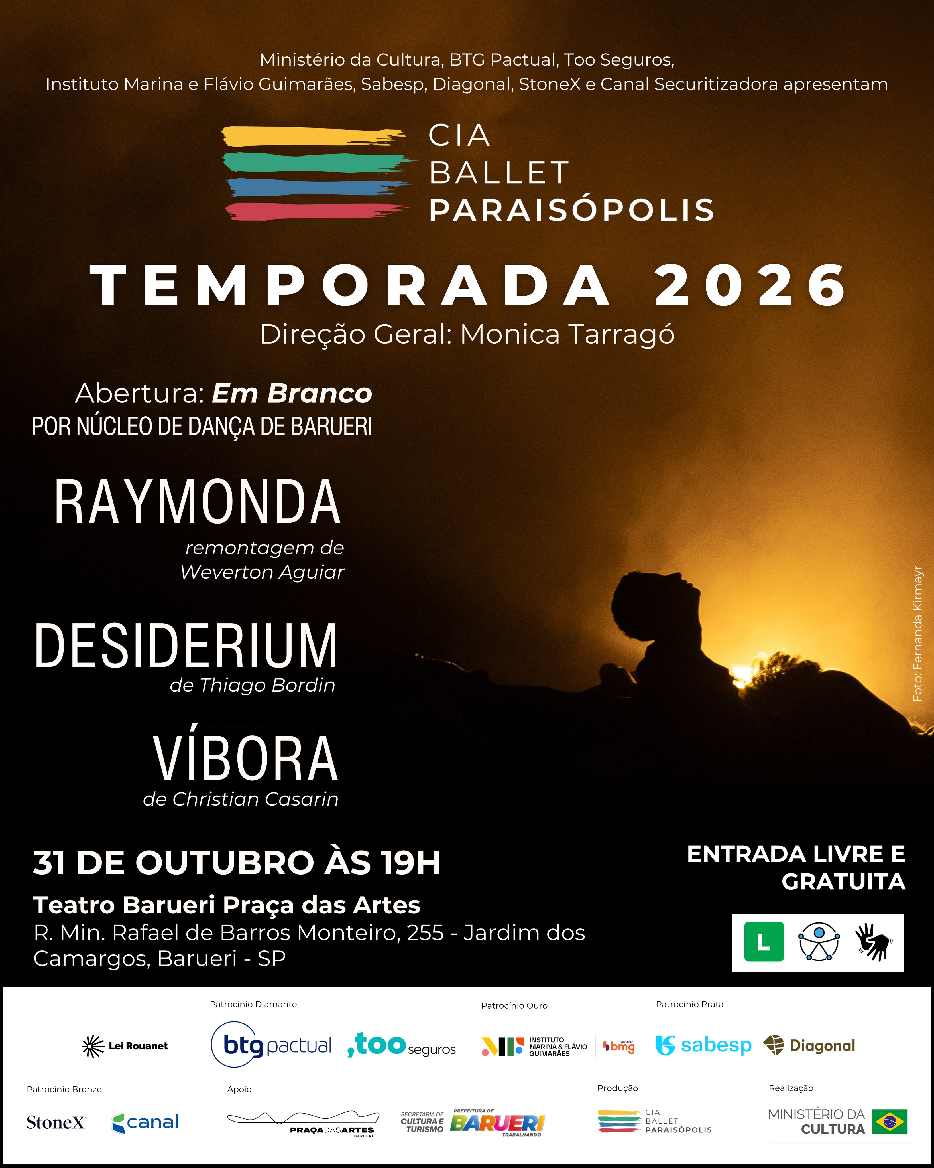Temporada 2026 da Cia Ballet Paraisópolis