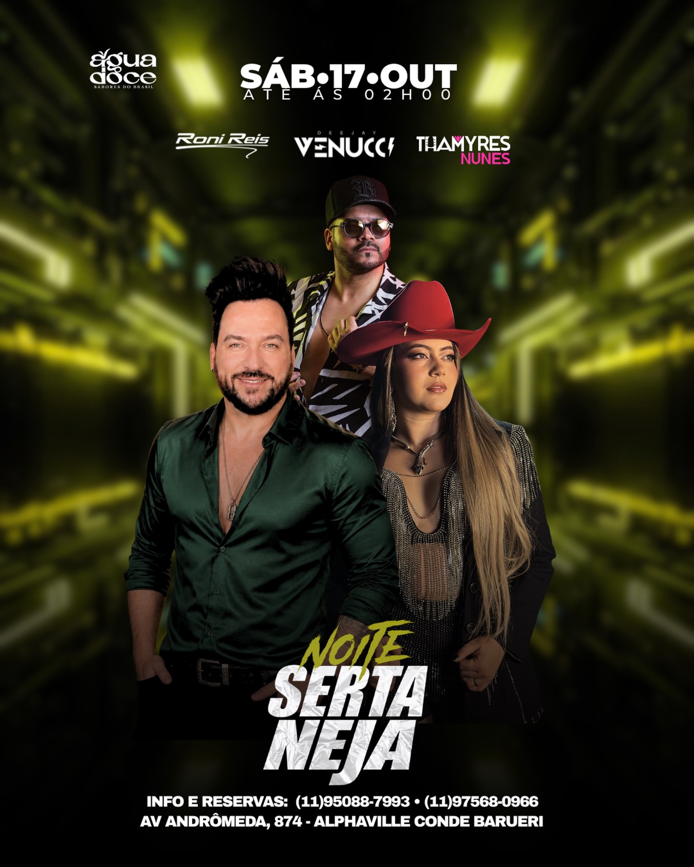Noite Sertaneja com Roni Reis, DJ Venucci e Thamyres Nunes