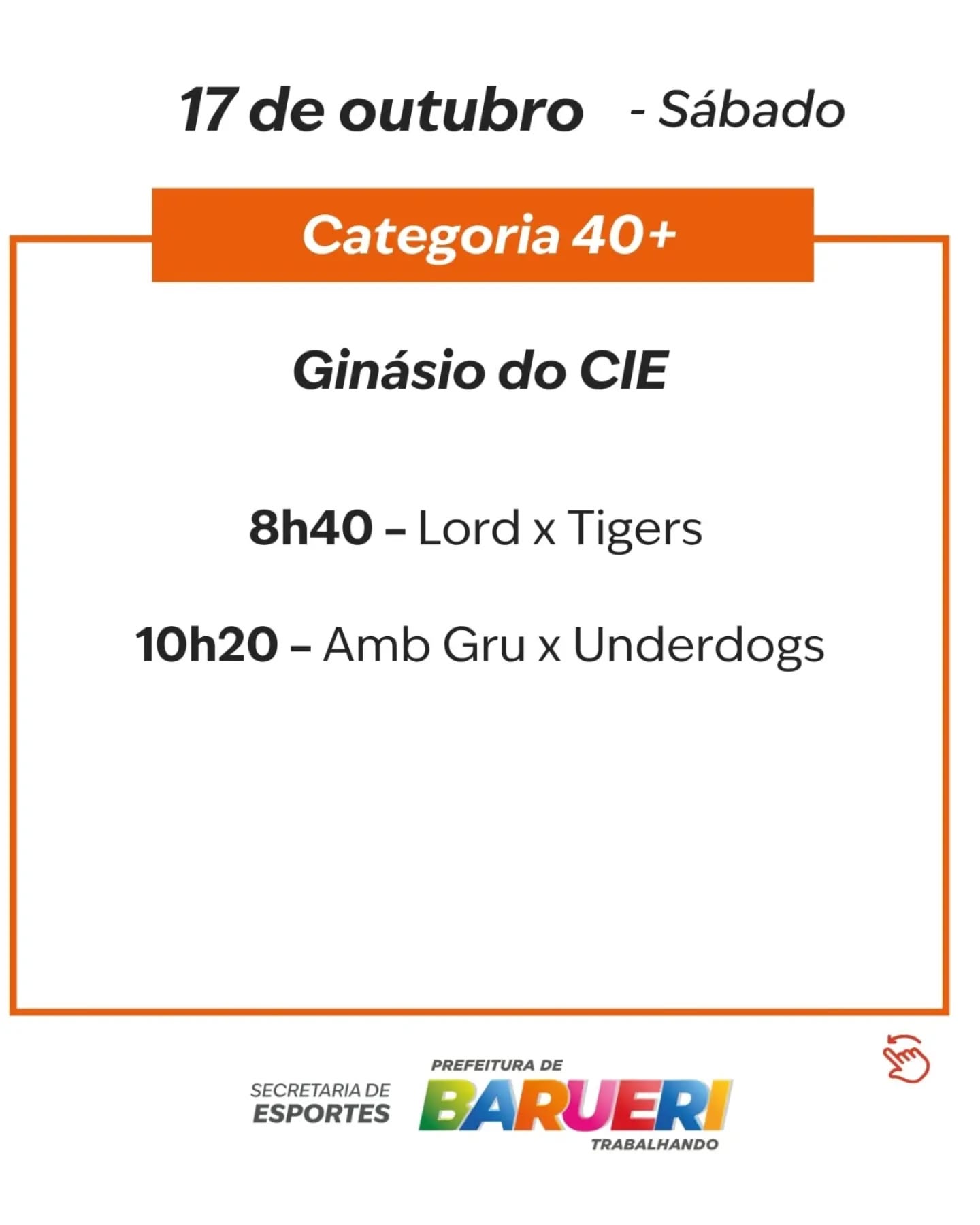 Campeonato Amador de Basquete 2026 - Categoria 40+