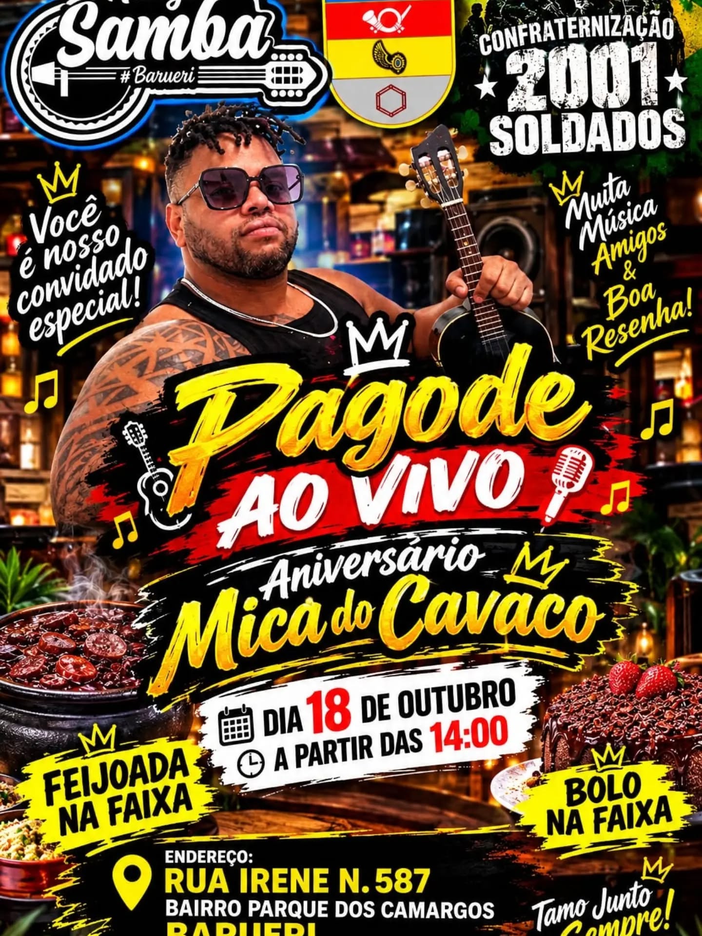 Aniversário Mica do Cavaco com Pagode Ao Vivo