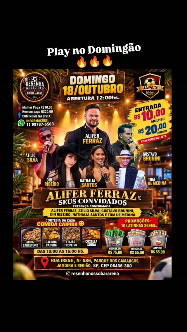 Play no Domingão com Alifer Ferraz e convidados