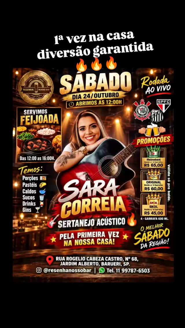 Sertanejo Acústico com Sara Correia