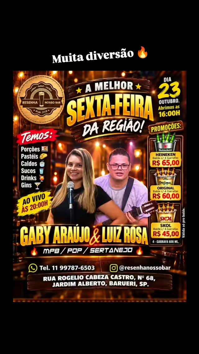 A Melhor Sexta-Feira da Região com Gaby Araújo & Luiz Rosa