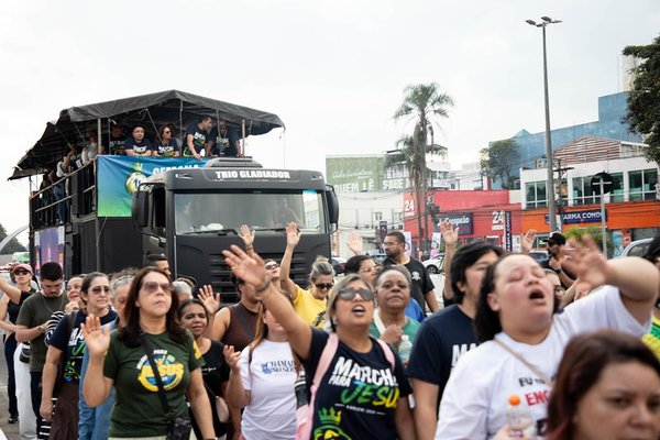 Marcha para Jesus reúne fiéis na Semana da Cultura Cristã